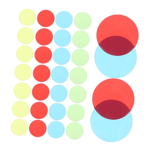 HEALSOPTHY 400 Stück Bunte Transparente Bingo Chips Marker Farben Kunststoff Zählchips für Bingo Spielkarten Klassenzimmer Karneval von HEALSOPTHY