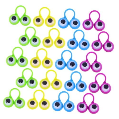 HEALSOPTHY 48 Stück Augenring Augen Fingerpuppen Googeln Kulleraugenfinger Ringe Party Fingerpuppe Augen Auge Fingerpuppe Puppenaugen Plastik von HEALSOPTHY