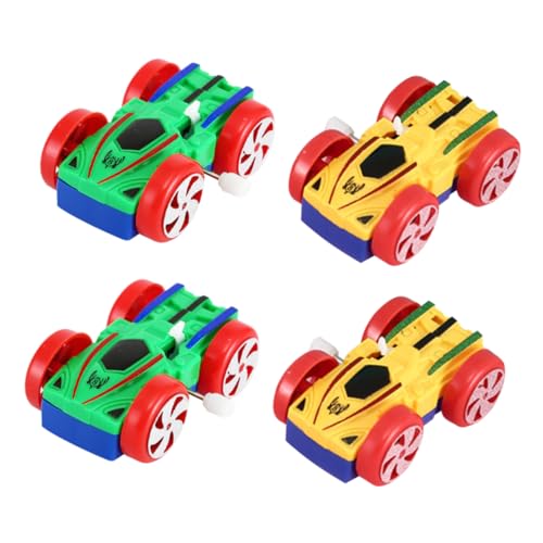HEALSOPTHY 4Stücke Doppelseitige Auto Wind Up Spielzeuge für Jungen und Designs für Interaktive Sicheres und Langlebiges aus Hochwertigem von HEALSOPTHY