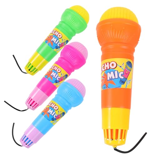 HEALSOPTHY 4stücke Junge Mädchen Echo Mikrofons Spaßige Karaoke Spielzeug Mikrofone Für Jungen Und Mädchen Farben Leicht Und Sicher Für Kleine Hände Für Kreative Spiele Und von HEALSOPTHY