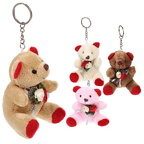 HEALSOPTHY 4Stücke Mini Bärenschlüsselanhänger Pack Plüschtiere und Süße Deko für Handtaschen Schulranzen und Schlüssel HEALSOPTHY 4Stücke Mini Bärenschlüsselanhänger Pack Plüschtiere und Süße Deko für Handtaschen Schulranzen und Schlüssel von HEALSOPTHY