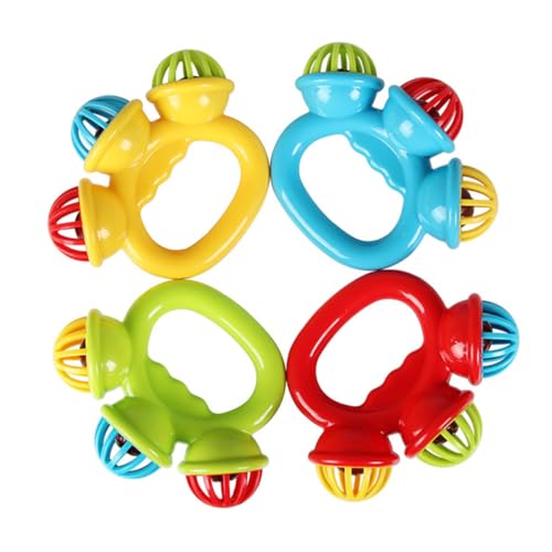 HEALSOPTHY 4Stücke Teiliges Handbells für Musikalisches Lernspielzeug für Junge Mädchen und Kleinkinder Glocken Zufälligen Farben für Rhythmusentwicklung von HEALSOPTHY