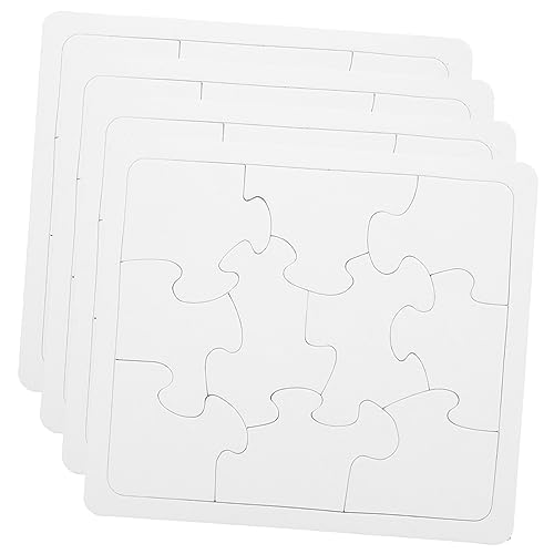 HEALSOPTHY 4Stücke Teiliges Leeres Puzzle für Selbstgestalten DIY Malpuzzle mit Benutzerdefiniertem Design für Kreative Aktivitäten und Fördert die Fantasie und Motorik von HEALSOPTHY