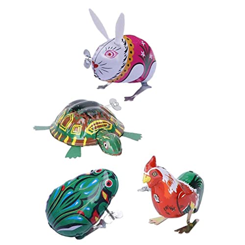 HEALSOPTHY 4Stücke Vintage Wind Up aus Blech Tierische Designs für Batteriefrei und Energiesparend Lernspielzeug für Jungen und Ab Jahr HEALSOPTHY 4Stücke Vintage Wind Up aus Blech Tierische Designs für Batteriefrei und Energiesparend Lernspielzeug für Jungen und Ab Jahr von HEALSOPTHY
