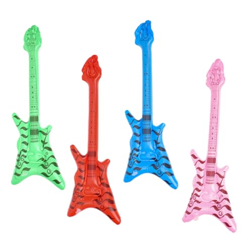 HEALSOPTHY 4stücke Aufblasbare Gitarren Bunte Wasserdichte Party-requisiten Für Karaoke Und Rock-themenfeiern Lange Bass-gitarre Für Erwachsene von HEALSOPTHY