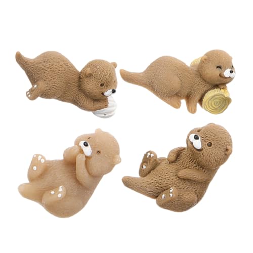 HEALSOPTHY 4stücke Teiliges Miniatur Wasserotter Figuren Aus Harz Dekorative Tierstatue Für Feengärten Mikrolandschaften Puppenhäuser Und Kuchen-deko Als Für Studenten Und HEALSOPTHY 4stücke Teiliges Miniatur Wasserotter Figuren Aus Harz Dekorative Tierstatue Für Feengärten Mikrolandschaften Puppenhäuser Und Kuchen-deko Als Für Studenten Und von HEALSOPTHY