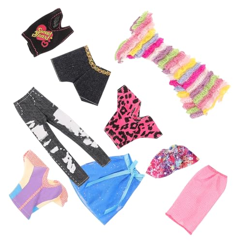 HEALSOPTHY 5 Sätze Fünfteilige Puppenkleidung für Kleine Puppen Austauschbare Outfits Kreative Accessoires für Puppen Fantasie zu Fördern und Fantasievolle Rollenspiele zu Ermöglichen von HEALSOPTHY