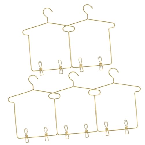 HEALSOPTHY 5 Sätze Mini Kleiderbügel für Puppen Robuste Metallhänger mit Clips für Outfits und Hosen Stilvolle Aufbewahrung für Puppenhaus Zubehör HEALSOPTHY 5 Sätze Mini Kleiderbügel für Puppen Robuste Metallhänger mit Clips für Outfits und Hosen Stilvolle Aufbewahrung für Puppenhaus Zubehör von HEALSOPTHY