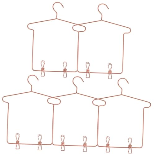 HEALSOPTHY 5 Sätze Mini Puppen Kleiderbügel Roségold mit Clips für Rock und Hose Puppenzubehör für Kostümiertes Outfit und Mode für Puppenhaus und Miniaturmöbel HEALSOPTHY 5 Sätze Mini Puppen Kleiderbügel Roségold mit Clips für Rock und Hose Puppenzubehör für Kostümiertes Outfit und Mode für Puppenhaus und Miniaturmöbel von HEALSOPTHY