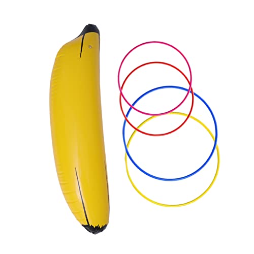 HEALSOPTHY 5 Stück Aufblasbares Bananenspielzeug Für Banane Aufblasen Werfen Ring Wurfspiel Aufblasbares Obstspielzeug Für von HEALSOPTHY
