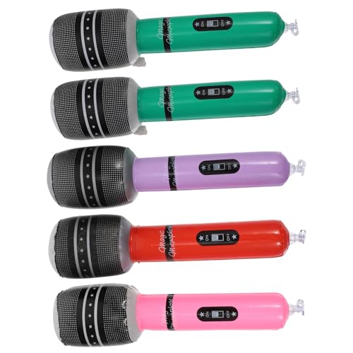 HEALSOPTHY 5 Stück Aufblasbares Mikrofon Teiliges Party für Kreative Gestaltung für Karaoke Bühnenauftritte und Musik Events Farben Zufällig Zufällige Farbe HEALSOPTHY 5 Stück Aufblasbares Mikrofon Teiliges Party für Kreative Gestaltung für Karaoke Bühnenauftritte und Musik Events Farben Zufällig Zufällige Farbe von HEALSOPTHY