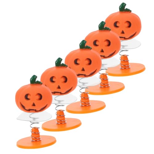 HEALSOPTHY 5stücke Halloween Springende Spielzeuge Bunte Und Lustige Kürbis-Figuren Für Kinderpartys Desktop Deko Als Mitgebsel Für Halloween Und Geburtstagsfeiern von HEALSOPTHY