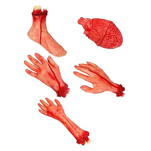 HEALSOPTHY 5 Stück Requisiten für abgetrennte Gliedmaßen Hände Einsätze Halloween- Flecken Halloween Horror Halloween grusel Halloween gefälschte Hand Streichprop Vinyl rot HEALSOPTHY 5 Stück Requisiten für abgetrennte Gliedmaßen Hände Einsätze Halloween- Flecken Halloween Horror Halloween grusel Halloween gefälschte Hand Streichprop Vinyl rot von HEALSOPTHY