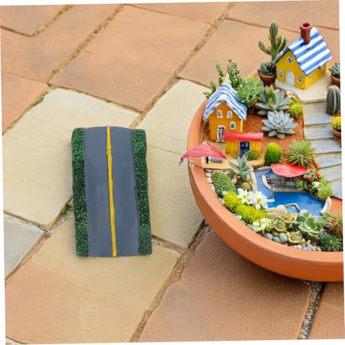 HEALSOPTHY 5 Stück Straßensand Tischdekoration Szene Modellbahnlandschaft Modelleisenbahnlandschaft Modellgelände Miniatur Straßenszene Winziges Straßenmodell Puppenhaus Miniatur von HEALSOPTHY