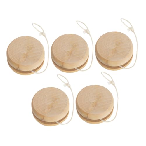HEALSOPTHY 5 Stück Teiliges Holz Yo Yo Robustes Naturholz Handbemalbares DIY Tragbar und Langlebig Geeignet für Outdoor Freizeitspaß HEALSOPTHY 5 Stück Teiliges Holz Yo Yo Robustes Naturholz Handbemalbares DIY Tragbar und Langlebig Geeignet für Outdoor Freizeitspaß von HEALSOPTHY