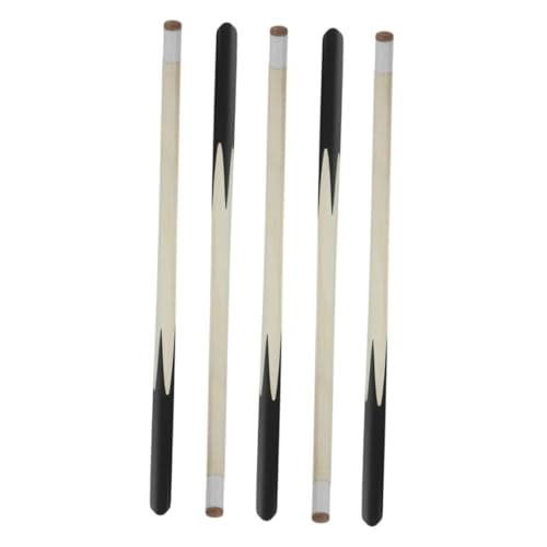 HEALSOPTHY 5 Stück Teiliges Mini Pool Queue Set Billard Queue Holz Kurzstock Tragbar Tischbillard Sticks Entwickeln Konzentration und Fähigkeiten Geeignet für Spielzimmer von HEALSOPTHY