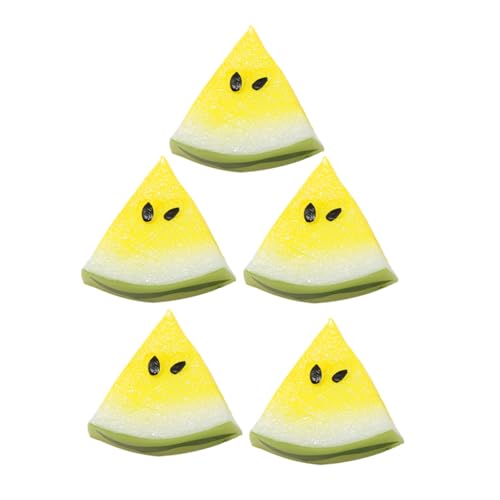 HEALSOPTHY 5 Stück Teiliges Mini Wassermelonen Dekorset aus Hochwertigem Harz Detailgetreue Künstliche Mini Früchte für Puppenhäuser Vielseitige Lebensechte Modelle für DIY und Sammelobjekte von HEALSOPTHY