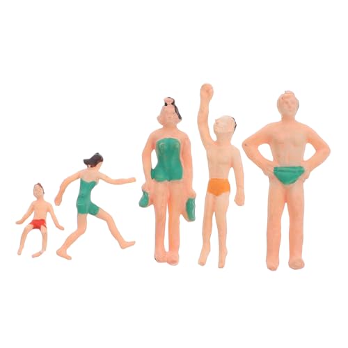 HEALSOPTHY 5 Stück Teiliges Miniatur Badeanzug Figuren Farbenfrohe Kleine Schwimmer Modelle für Architektur Gartenlandschaften Lebensechte Mini Menschen für Mikro szenen und Puppenhaus dekor von HEALSOPTHY