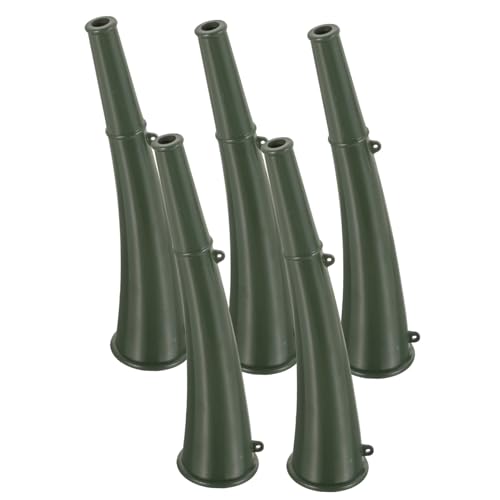 HEALSOPTHY 5 Stück Teiliges Portabler Lauter Kunststoff Signalhörner für Outdoor Training Sportveranstaltungen Camping und Party Tragbar Robust als Geräuscherzeuger und Anfeuerungshorn von HEALSOPTHY