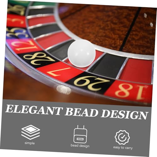 HEALSOPTHY 5 Stück Teiliges Roulette Perlen Weiß Leichte Kugel Ersatzteile für Roulette Tisch Party Favor Bar Wheel Beads Zubehör von HEALSOPTHY