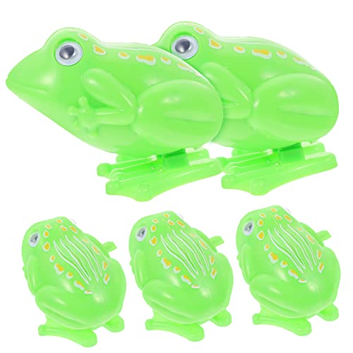 HEALSOPTHY 5 Stück Uhrwerk-Frosch- kinderspielzeug Toys aufziehen Springspielzeug für frühes Lernen Cartoon Frösche Simulationsspielzeug Plastik Green HEALSOPTHY 5 Stück Uhrwerk-Frosch- kinderspielzeug Toys aufziehen Springspielzeug für frühes Lernen Cartoon Frösche Simulationsspielzeug Plastik Green von HEALSOPTHY