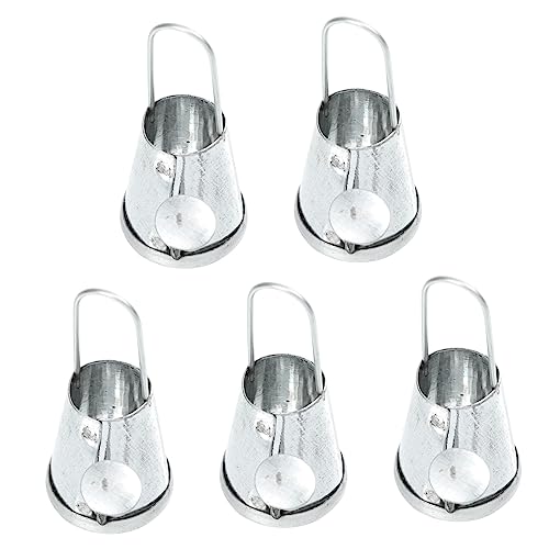 HEALSOPTHY 5 Stück Wasserkocher Micro Landschaft klein Miniatur-Gießkanne drinnen Anlage puppenhauszubehör Mini-Foto-Requisite Mini House Accessory Mikrolandschaftsmodelle Eisen Silver von HEALSOPTHY