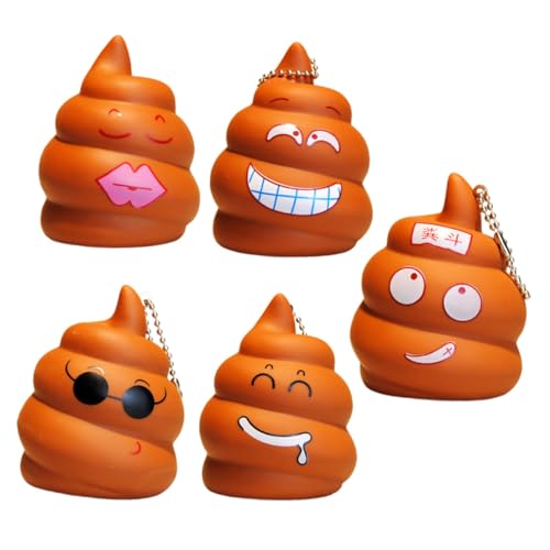 HEALSOPTHY 5 Stück Witzige Kacka Schlüsselanhänger aus Robustem PVC Realistisch Gestalteter Rucksack und Taschenanhänger Elastisches Stressspielzeug für Auto Handy und Alltag HEALSOPTHY 5 Stück Witzige Kacka Schlüsselanhänger aus Robustem PVC Realistisch Gestalteter Rucksack und Taschenanhänger Elastisches Stressspielzeug für Auto Handy und Alltag von HEALSOPTHY