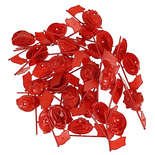 HEALSOPTHY 50 Sätze Rotes Flaggen Modellset Teiliges für DIY Landschaftsdeko Flexibles Langlebiges Zubehör für Sandkästen und Modellbau für Kreative Projekte von HEALSOPTHY