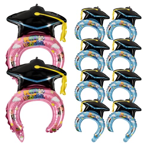 HEALSOPTHY 50 Stück Aufblasbare Abschlussfeier Haarbänder Cartoon Ballon Haarschmuck für Graduierungen Trendige Dekoration für Partys und Fotoshootings von HEALSOPTHY