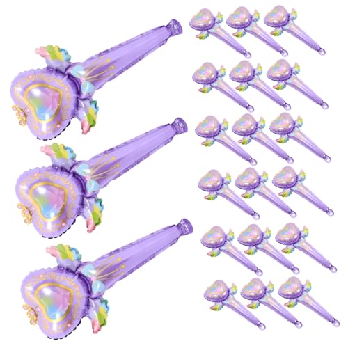 HEALSOPTHY 50 Stück Folienballons Fairy Wand Stabile Aluminiumfolie Lebendige Farben Partydeko für Geburtstag Hochzeit und Fest Luftdichte Reißfeste Ballons für Festliche Atmosphäre von HEALSOPTHY