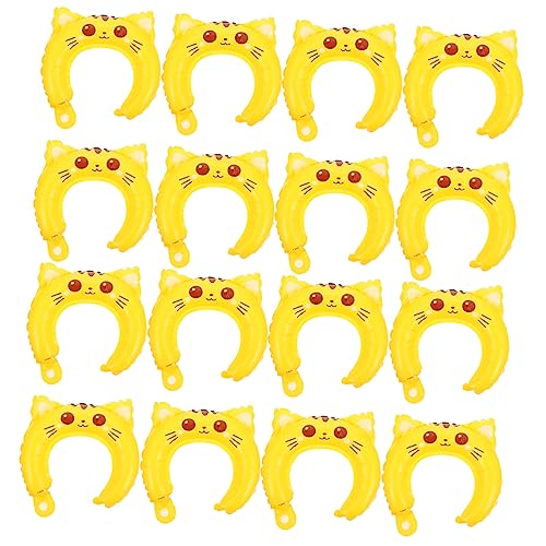 HEALSOPTHY 50 Stück Stirnband Aluminiumfolienballon Wiederverwendbare Wasserballons Cartoon Tierballons Ballonhund Rosa Ballons Figurballon Für Ballonbogen Set Gelbe Aluminiumfolie von HEALSOPTHY