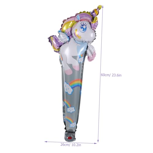 HEALSOPTHY 50 Stück Teiliges Einhorn Aluminiumfolie Luftballon Aufblasbar Handlich als Partydeko und Fotorequisite Farbenfrohes Design für Kindergeburtstag und Festliche Anlässe von HEALSOPTHY