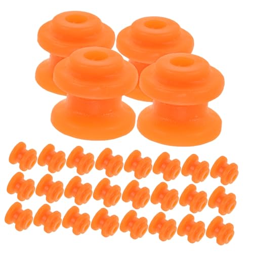 HEALSOPTHY 50 Stück Teiliges Single Slot Kunststoff Riemenscheiben für Modellbau DIY Orange Einfache Montage Geeignet für BAU und Motorgetriebe Schul und Experimentierbedarf von HEALSOPTHY