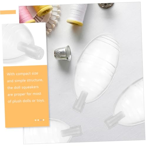 HEALSOPTHY 50 Stück Teiliges Transparentes Puppen quietscher Leicht Kompakt Batteriefreier Babyspielzeug ersatz Geeignet für Stofftiere DIY zubehör für Haustier spielzeuge von HEALSOPTHY