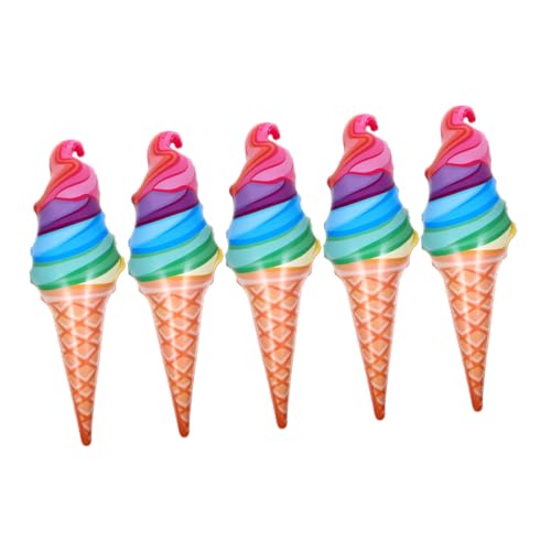 HEALSOPTHY 5Stücke Aufblasbare Eistüte Sommerparty Dekoration für Dessert Mottopartys Spaß Ballonspielzeug Eisballons für Feierlichkeiten von HEALSOPTHY