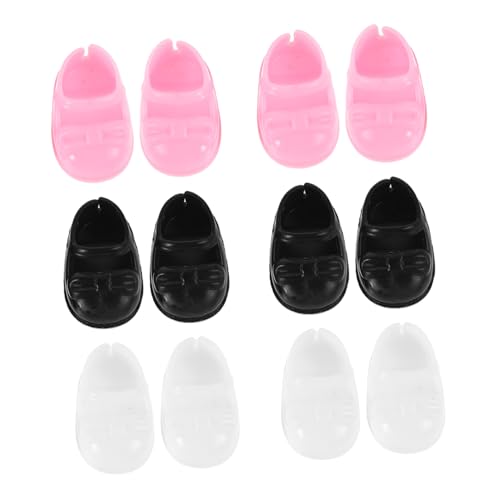 HEALSOPTHY 6 Paare Mini -Puppenschuhe Schuhe kinderspielzeug Puppen Outfit Dollhouse Zubehör Puppenspielzeugschuhe Mini-Spielzeughaus-Ornamente Mini-Hausschuhe Plastik von HEALSOPTHY