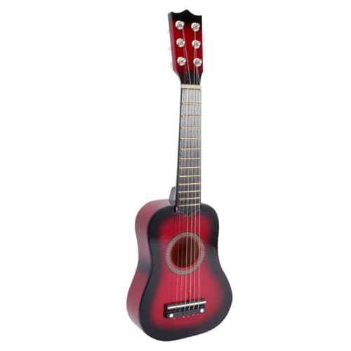HEALSOPTHY 6 Saiter Gitarre aus Holz Verstellbare Saiten Robustes Design Kompakt und Leicht Kindgerechte Akustik Gitarre für Anfänger Tragbares Musikspielzeug in Leuchtendem Rot HEALSOPTHY 6 Saiter Gitarre aus Holz Verstellbare Saiten Robustes Design Kompakt und Leicht Kindgerechte Akustik Gitarre für Anfänger Tragbares Musikspielzeug in Leuchtendem Rot von HEALSOPTHY