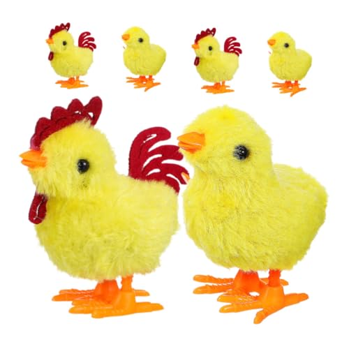HEALSOPTHY 6 Stück Auf Dem Uhrwerk Küken Partygeschenke Tierspielzeug Intelligenzspielzeug Aufziehspielzeug Huhn Interaktives Plüschtier Massenspielzeug Für Neuheit Toys Plastik Yellow von HEALSOPTHY