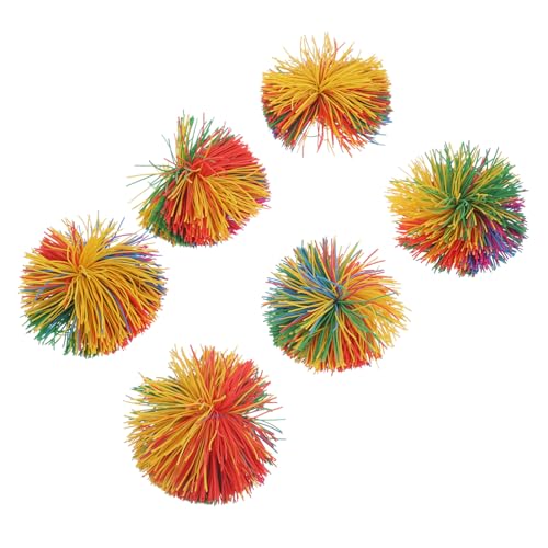 HEALSOPTHY 6 Stück Bunte Flauschige Silikon Wurfbälle Sensorische Stressabbau Bälle mit Federndem und Vielseitig für Spiel und Entspannung Zufällige Farbe Zufällige Farbe von HEALSOPTHY