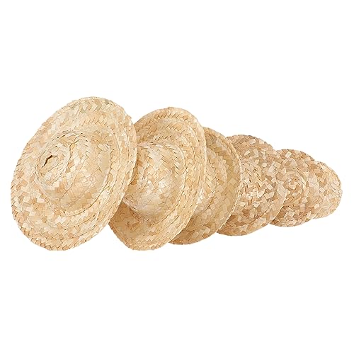 HEALSOPTHY 6 Stück Geflochtene Hüte Hut Für Mini Hauspuppe Mini Miniatur Hut Winziger Hut Mini Hut Khaki HEALSOPTHY 6 Stück Geflochtene Hüte Hut Für Mini Hauspuppe Mini Miniatur Hut Winziger Hut Mini Hut Khaki von HEALSOPTHY