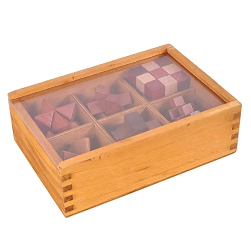 HEALSOPTHY 6 Stück Iq-Puzzle 3D-puzzlekugel Holz 3D-Puzzle Bambus HEALSOPTHY 6 Stück Iq-Puzzle 3D-puzzlekugel Holz 3D-Puzzle Bambus von HEALSOPTHY