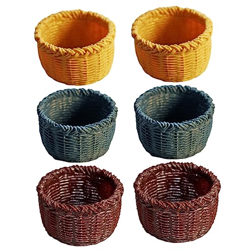 HEALSOPTHY 6 Stück Mini-Korb wohnaccessoires Miniatures Kinderzimmer-Dekoration laufstall Mini-Weidenkörbe Mini Körbe hochzeitsdeko Miniaturkorb zum Basteln Kinderversorgung Harz HEALSOPTHY 6 Stück Mini-Korb wohnaccessoires Miniatures Kinderzimmer-Dekoration laufstall Mini-Weidenkörbe Mini Körbe hochzeitsdeko Miniaturkorb zum Basteln Kinderversorgung Harz von HEALSOPTHY