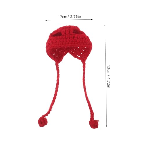 HEALSOPTHY 6 Stück Mini Strickmützen aus Garn Atmungsaktive Kleine Puppenhüte Vielseitig als DIY Schlüsselanhänger Taschenanhänger und Frühlingsdeko für Puppen und Kleine Tiere von HEALSOPTHY