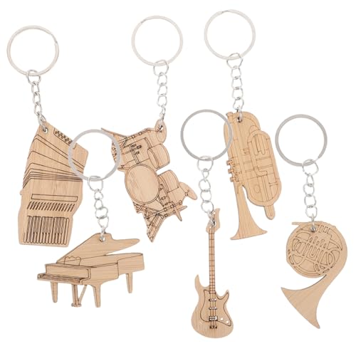 HEALSOPTHY 6stücke Vintage Musikinstrumente Schlüsselanhänger Teiliges Für Musikliebhaber Stilvolle Gitarre Klavier Trommel Geige Und Mehr Dekorativer Anhänger Für Taschen Und von HEALSOPTHY