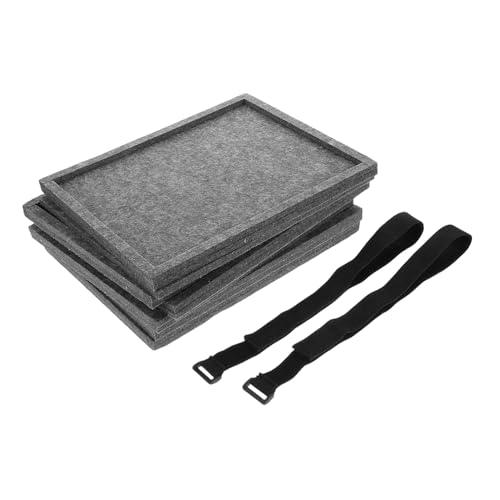 HEALSOPTHY 6 Stück Puzzleteilplatte Puzzle-Organizer Puzzle-aufbewahrungsregal Puzzle-tabletts Stapelbare Sortiertabletts Für Puzzles Puzzle-zubehör Sortierfach Puzzle-Tools Dark Grey Gefühlt von HEALSOPTHY