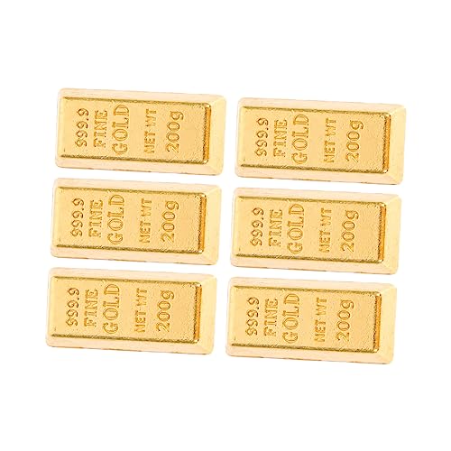 HEALSOPTHY 6 Stück Schatz Modell Simulation kleine Hausdekoration Mini-Bar simuliert Mini - Miniatures puppenhauszubehör Modellbau Puppenhausdekoration Mini House Prop Papier Golden von HEALSOPTHY