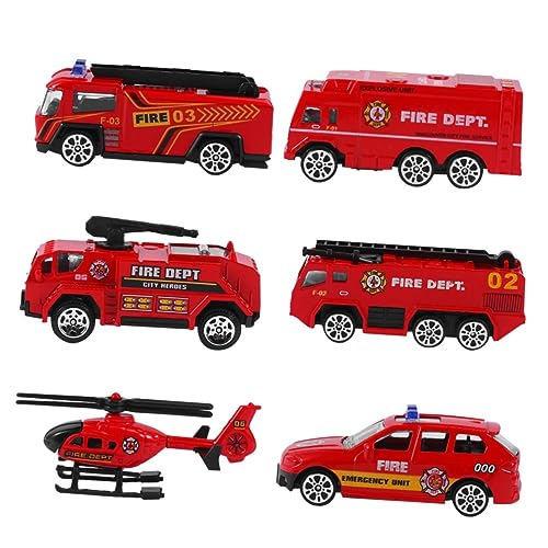 HEALSOPTHY 6 Stück Simulation Auto kinderspielzeug für kinderknallzeug Feuerwehrauto Leichtmetallauto für Kinderautospielzeug HEALSOPTHY 6 Stück Simulation Auto kinderspielzeug für kinderknallzeug Feuerwehrauto Leichtmetallauto für Kinderautospielzeug von HEALSOPTHY