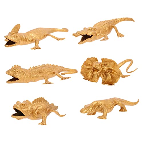 HEALSOPTHY 6 Stück Simulationstiermodell Reptilientierspielzeug goldene Eidechsenfigur Reptilienskulptur Figuren für kinderspielzeug Tiere tierische Dekore Plastik HEALSOPTHY 6 Stück Simulationstiermodell Reptilientierspielzeug goldene Eidechsenfigur Reptilienskulptur Figuren für kinderspielzeug Tiere tierische Dekore Plastik von HEALSOPTHY