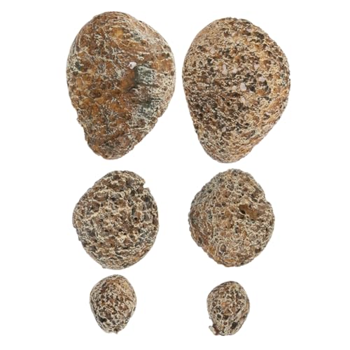 HEALSOPTHY 6 Stück Simuliertes gelbes Steinmodell Kunststeindekoration Künstliche Steine Landschaftssteine Fels Deko Garten gefälschter Stein künstliche Bonsai-Dekoration Weich-PVC Yellow von HEALSOPTHY