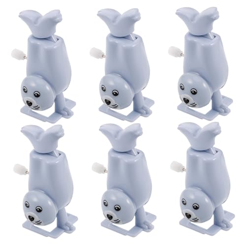 HEALSOPTHY 6 Stück Teiliges Aufziehspielzeug mit Lustigen Seehund Modellen Mechanischer Laufende Tiere Interaktives für Kleinkinder und Familien als Geburtstagsgeschenk und Partybevorzugung von HEALSOPTHY